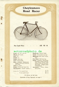 Swift Motorrad + Fahrrad Prospekt  26 Seiten  1914       swi-p14