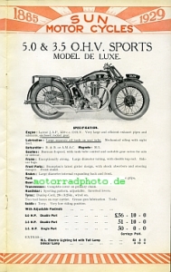 Preview: Sun Motorrad Prospekt  12 Seiten  1929    sun-p29