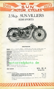 Preview: Sun Motorrad Prospekt  12 Seiten  1929    sun-p29