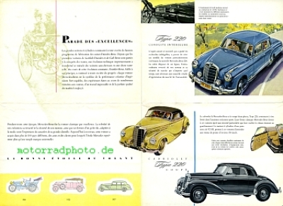 Preview: Mercedes Benz Prospekt  6 Zyl. Typen, Export-Version 1954   mb-op54-6zyl-f