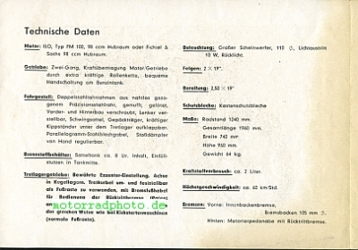 Preview: Baronia Motorrad Prospekt  4 Seiten  1950   baro-p50