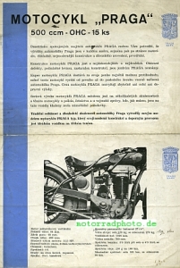 Preview: Praga Motorrad Prospekt  8 Seiten ca. 1930   pra-p30