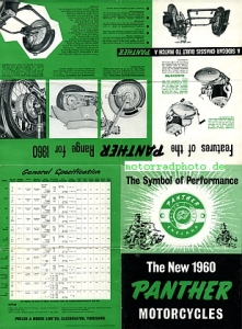 Preview: Panther Motorrad Prospekt 8 Seiten  1960   pa-gb-p60