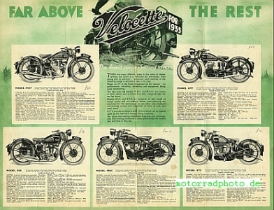 Preview: Velocette Motorrad Prospekt  8 Seiten  1935   velo-p35