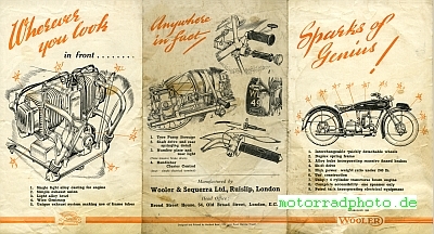 Preview: Wooler Motorrad Prospekt  4 Seiten 1949      woo-p49