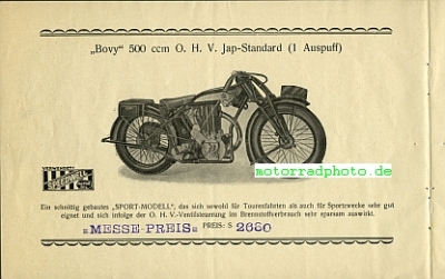 Preview: Bovy Motorrad Prospekt  24 Seiten  1928   bov-p28