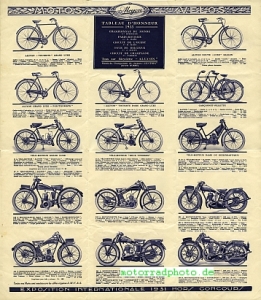 Preview: Alcyon Motorrad + Fahrrad Prospekt  12 Seiten 1934    alc-p34