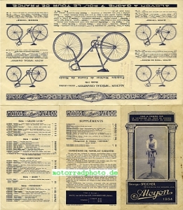 Preview: Alcyon Motorrad + Fahrrad Prospekt  12 Seiten 1934    alc-p34