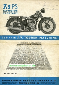Preview: Hercules Motorrad Prospekt 4 Seiten  1932    her-p32