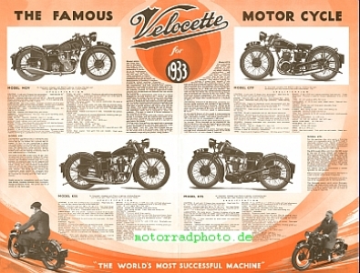 Preview: Velocette Motorrad Prospekt  8 Seiten  1933  velo-p33