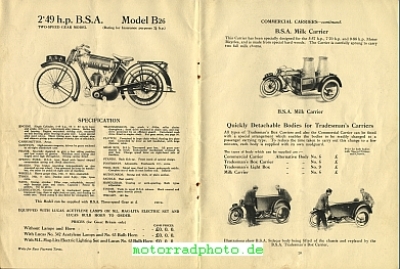 Preview: BSA Motorrad Prospekt 40 Seiten  1926   bsa-p26