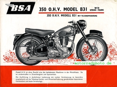 Preview: BSA Motorrad Prospekt  6 Seiten 1953   bsa-p53