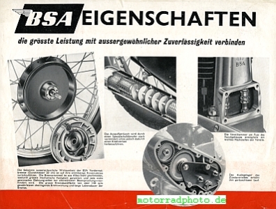 Preview: BSA Motorrad Prospekt  6 Seiten 1953   bsa-p53