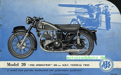 Preview: A.J.S. Motorrad Prospekt  12 Seiten  1954     ajs-p54