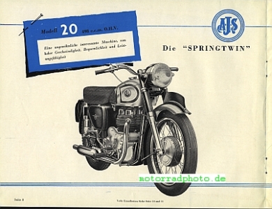 Preview: A.J.S. Motorrad Prospekt  12 Seiten  1956     ajs-p56