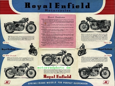 Preview: Royal Enfield Motorrad Prospekt 12 Seiten  1952  royen-p52
