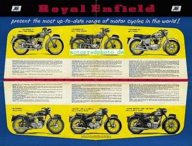 Preview: Royal Enfield Motorrad Prospekt 8 Seiten  1957   royen-p57