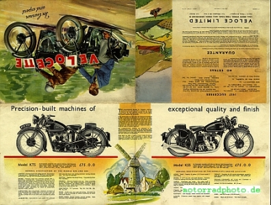 Preview: Velocette Motorrad Prospekt  8 Seiten  1937   velo-p37