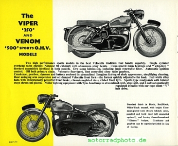 Preview: Velocette Motorrad Prospekt  12 Seiten  1960  velo-p60
