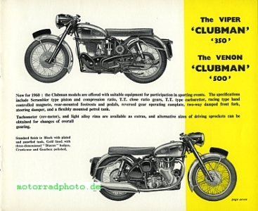 Preview: Velocette Motorrad Prospekt  12 Seiten  1960  velo-p60