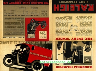 Preview: Raleigh Motordreirad Prospekt 8 Seiten ca. 1930   ral-p30-dr