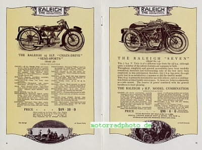 Preview: Raleigh Motorrad Prospekt  20 Seiten 1925   ral-p25