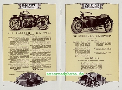 Preview: Raleigh Motorrad Prospekt  20 Seiten 1925   ral-p25
