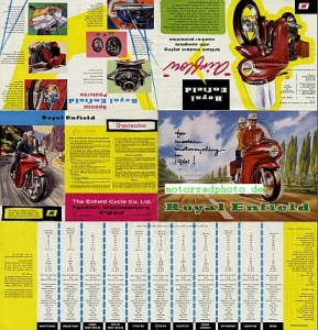 Preview: Royal Enfield Motorrad Prospekt 12 Seiten  1961  royen-p61