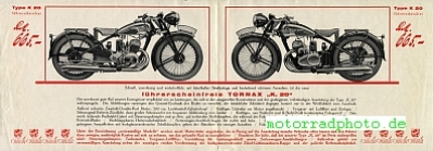 Preview: Tornax Motorrad Prospekt 4 Seiten  1933  tor-p33