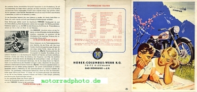 Preview: Horex Motorrad Prospekt Regina 6 Seiten  1954   ho-p54-reg1