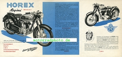 Preview: Horex Motorrad Prospekt Regina 6 Seiten  1954   ho-p54-reg1
