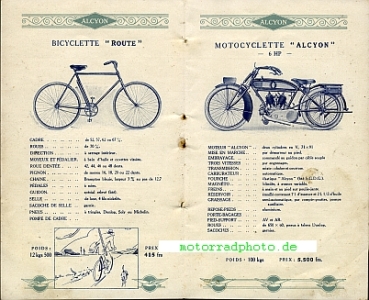 Preview: Alcyon Motorrad + Fahrrad Prospekt  24 Seiten 1922    alc-p22