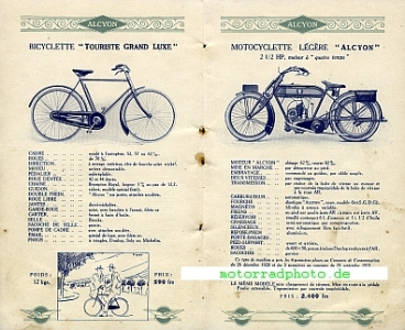 Preview: Alcyon Motorrad + Fahrrad Prospekt  24 Seiten 1922    alc-p22