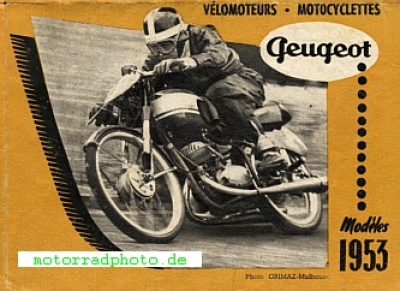 Peugeot Motorrad Prospekt 12 Seiten 1953    peu-p53