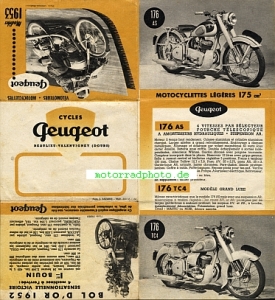 Preview: Peugeot Motorrad Prospekt 12 Seiten 1953    peu-p53