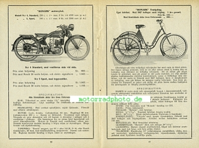 Preview: Monark Motorrad + Fahrrad Katalog  48 Seiten  1931  mona-p31