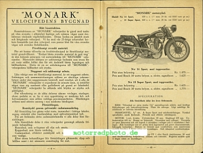 Preview: Monark Motorrad + Fahrrad Katalog  48 Seiten  1932  mona-p32