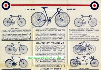Preview: La Francaise Diamant Motorrad + Fahrrad Prospekt 12 Seiten  1930  lfd-p30
