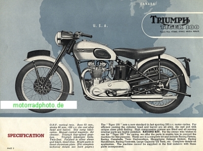 Preview: Triumph GB Motorrad Prospekt 12 Seiten   1951   triu-p51