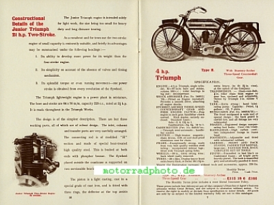Preview: Triumph GB Motorrad Prospekt 38 Seiten   1922   triu-p22