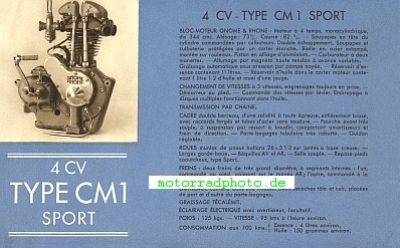 Preview: Gnome et Rhone Motorrad Prospekt 1932 16 Seiten   grh-p32