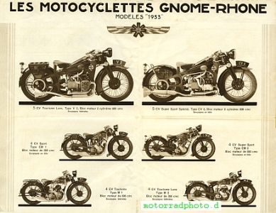 Preview: Gnome et Rhone Motorrad Prospekt 8 Seiten 1933    grh-p33
