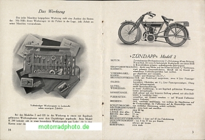 Zündapp Motorrad Prospekt 20 Seiten 1925 z-p25