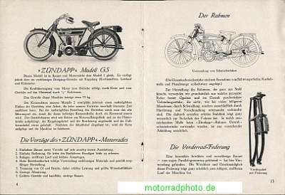 Zündapp Motorrad Prospekt 20 Seiten 1925 z-p25