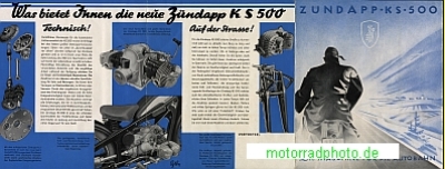 Preview: Zündapp Motorrad Prospekt 6 Seiten 1935 z-p35-ks500