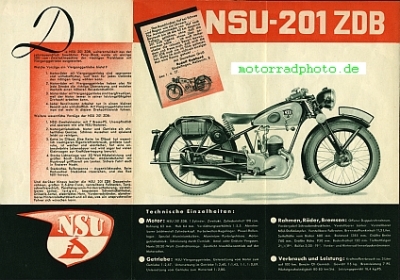 NSU Motorrad Prospekt 6 Seiten 1938  nsu-op38-4