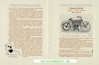 Preview: Peugeot Motorrad und Fahrrad Katalog 42 Seiten 1908  peu-p08-2