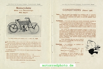 Preview: Peugeot Motorrad und Fahrrad Katalog 42 Seiten 1908  peu-p08-2