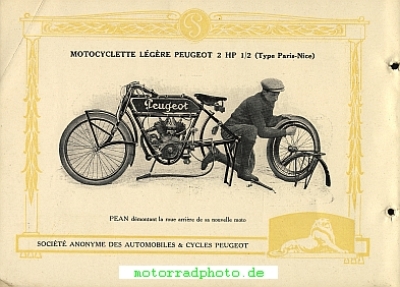 Preview: Peugeot Motorrad Katalog 30 Seiten 1914  peu-p14