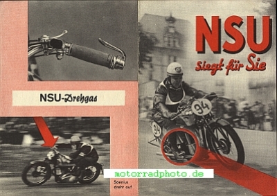 NSU Motorrad Prospekt 12 Seiten 1936  nsu-p36-5